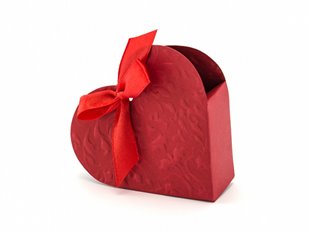 Pudełeczka czerwone gift box'' Red heart ''  10 sztuk